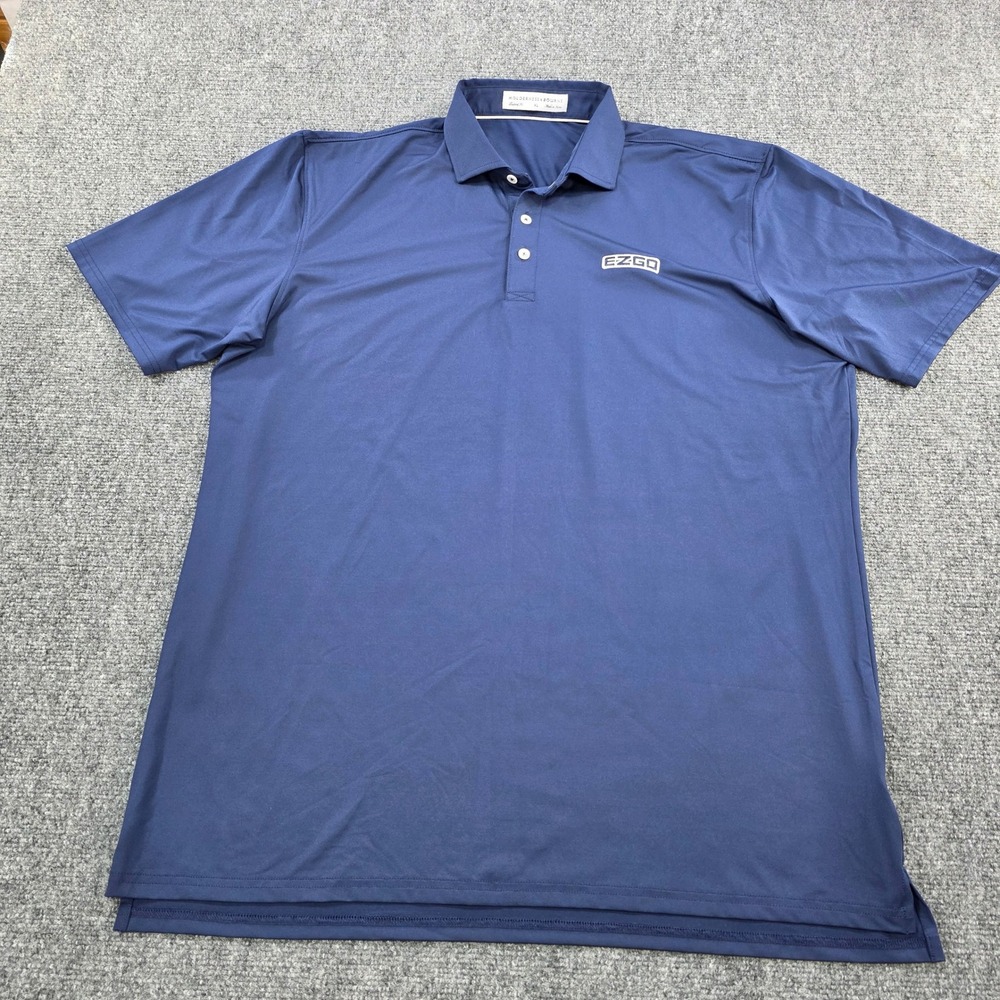 Holderness & Bourne EZGO Golf Polo Shirt Mens XL Navy Blue Tailored Fit‎
